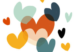 Bien avec mes proches, illustration avec des cœurs