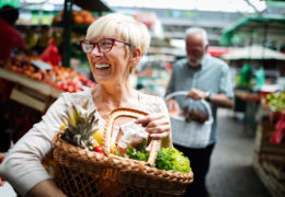 Bien dans mon corps, femme au marché