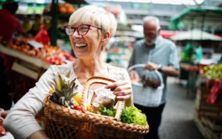 Bien dans mon corps, femme au marché